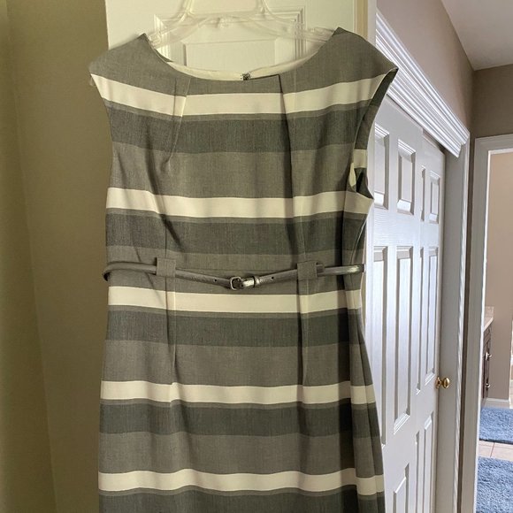 Ellen Tracy Dresses & Skirts - Gray Stripe Dress - SZ 12